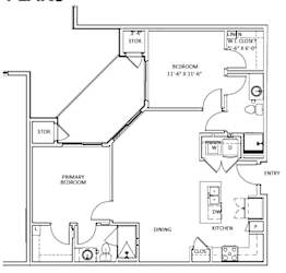 B2 Floor Plan at Legado Apartments, Prescott Valley, Arizona