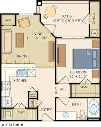 A-1 Floor Plan at Legacy Creekside Apartments, San Antonio, TX