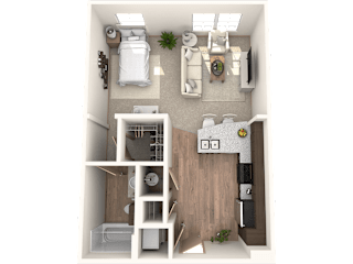 Studio | 1 Bathroom at District at Medical Center, San Antonio, 78229