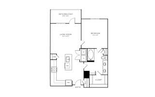 A3 Floor Plan at Addison Medical Center Apartments, Texas, 78229