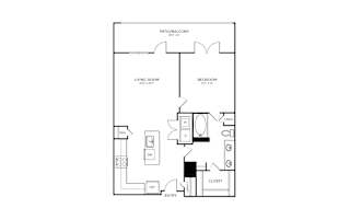 A3-1 Floor Plan at Addison Medical Center Apartments, Texas