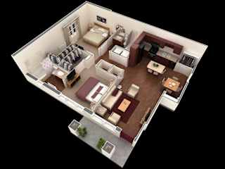 2 bed 2 bath floor plan B at Overlook at Stone Oak Park Apartments, Texas