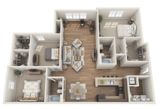 E2 Floor Plan at RIVERSTONE APARTMENTS, GROVETOWN, GA