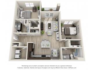 Omura Floorplan at HAVEN POINTE AT CAROLINA FOREST APARTMENTS, Myrtle Beach, SC