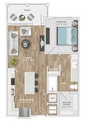 Arbor Floor Plan at Pointe at Research Park Apartments, Charlotte, NC