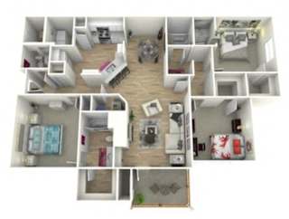 3 Bed Floorplan at Manchester Place Apartments, Lithia Springs