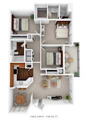 3-bed-2-bath-1156-sq-ft at Renaissance Apartment Homes, Santa Rosa, CA 95404