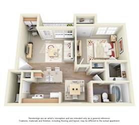 A3 Floor Plan at Tuscany Square, Dallas, TX, 75287