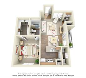 A4 Floor Plan at Tuscany Square, Dallas, Texas