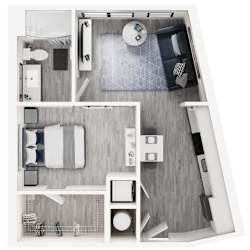 A1 ALT Floor Plan at Link Apartments® Calyx, North Carolina