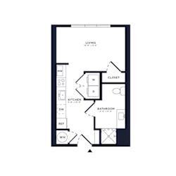 Studio 1 bath C at Link Apartments® CYKEL Apartments, Charlotte , NC