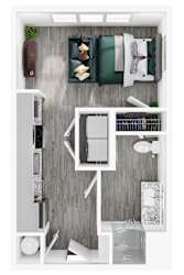 Studio 1 bath B at Link Apartments® CYKEL Apartments, Charlotte , NC 28208