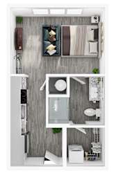 Studio 1 bath A at Link Apartments® CYKEL Apartments, North Carolina, 28208
