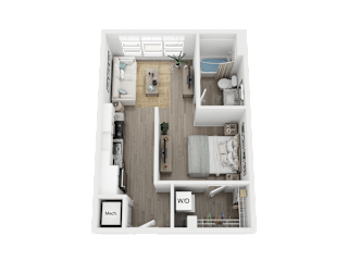 Studio apartment with 1 bath at Link Apartments® 4th Street, Winston-Salem, NC, 27101