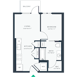1 bed 1 bath A at Link Apartments® Four 12, Oakland, CA, 94607