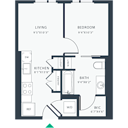1 bed 1 bath at Link Apartments® Four 12, California, 94607