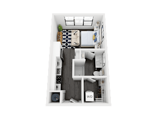 Studio 1 bath A S1 Floor Plan at Link Apartments® Mint Street, North Carolina, 28203