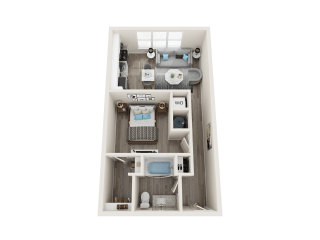1 BEDROOM 1 BATH A2 Floor Plan at Link Apartments® Linden, Chapel Hill, 27517