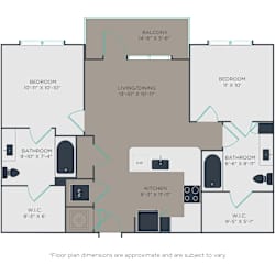 B1 Floor Plan at Link Apartments® Broad Ave, Memphis