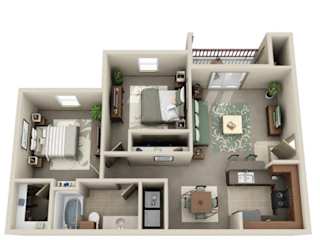 Floor Plan Two Bedroom  One Bath
