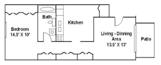 1 Bedroom 1 Bathroom