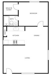 a floor plan of an apartment at Shiloh Commons