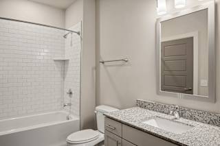 a bathroom at The Augustan, Augusta, Georgia