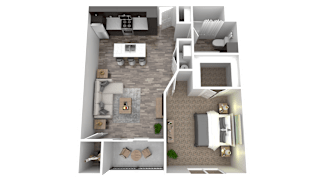 a floor plan of a two bedroom apartment