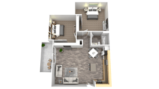 a floor plan of a two bedroom apartment