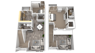 a before and after image of a floor plan