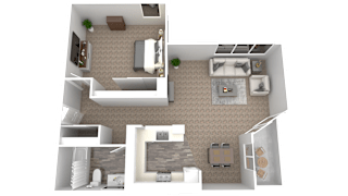 a floor plan of a two bedroom apartment