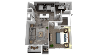 a floor plan of a two bedroom apartment