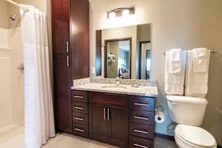 Bathroom with shower at 360 at Jordan West