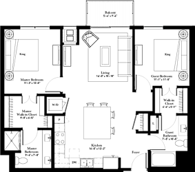 Lady Slipper apartment floor plan