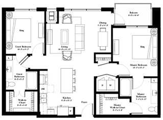 the floor plan of the ground level of a house
