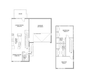 the 2-bedroom Zenith duplex floorplan at Grand Legacy in West Omaha, NE
