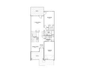 the 1-bedroom Horizon townhome floorplan at Grand Legacy in West Omaha, NE