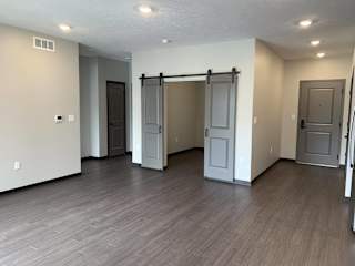 Open living area with den or office space centrally located