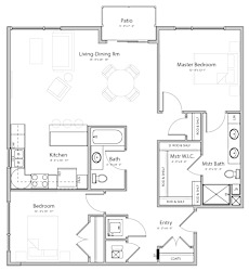 Radiance (C6) two  bedroom two bathroom at Haven at Uptown