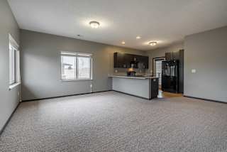 Large living space with abundant natural light at the Villas of Omaha at Butler Ridge in Omaha Nebraska