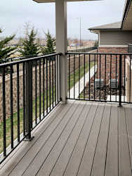 Large balcony at the villas at mahoney park