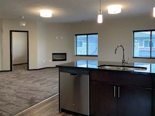 View of the living area from the kitchen at the villas at mahoney park