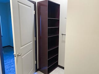Bathroom storage with an abundant amount of space and shelves