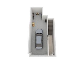 Glacier one bedroom 3D floor plan at The Villas at Mahoney Park - first floor
