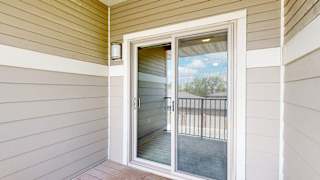 the sliding glass door from the balcony