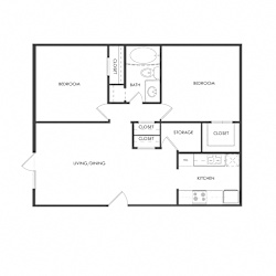A - 894 sqft