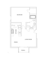 a floor plan of a bedroom apartment