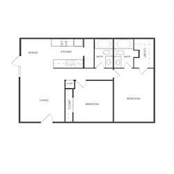 B - 934 sqft