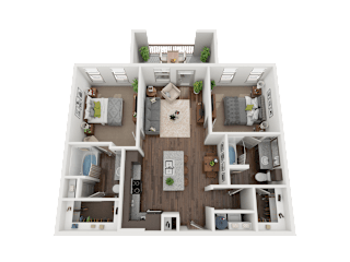2 bed 2 bath B at The Grand at Manor Apartments, Manor, TX