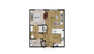 A2a Floor Plan at Brixton South Shore, Austin, Texas